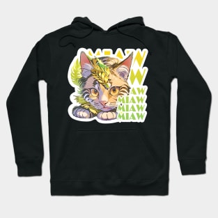 Cat Miaw: Playful and Cute Cat Design Hoodie